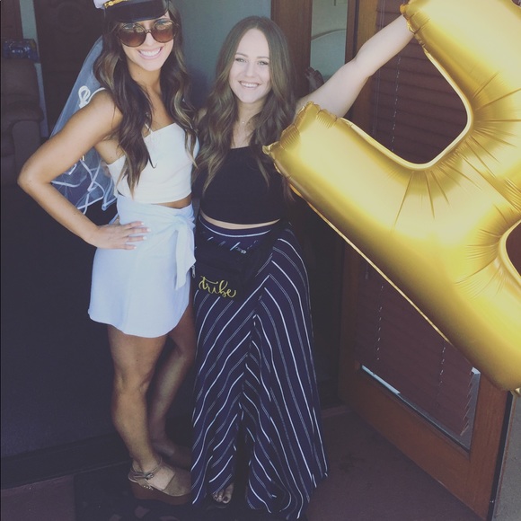 Flynn Skye Wrap It Up Skirt - Navy/white Stripes - Picture 4 of 4